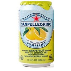 Sanpellegrino Sparkling Beverage Pompelmo Grapefruit 산펠레그리노 폼펠모 자몽 탄산음료 330ml 12캔, 1개