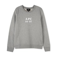 [아페쎄] 여성 멜리사 로고 그레이 맨투맨 COECQ F27610 PLA