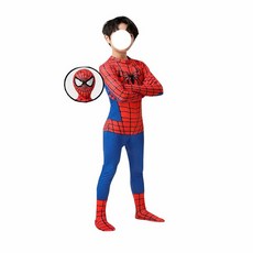[COSSA] 3D (S (100-110cm) 스파이더 코스프레 분리식 아동복 의상 부드러운