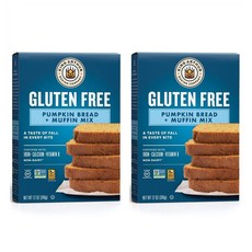 King Arthur Gluten Free Pumpkin Bread Muffin Mix 킹아더 글루텐 프리 펌킨 브레드 머핀 믹스 12oz(340g) 2팩, 340g, 2개
