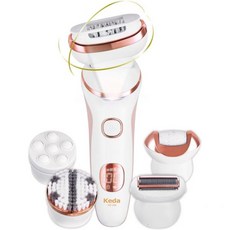 여성용 전기 에필레이터 얼굴 제모 면도기 트리머 5 in 1 코드리스 충전식 습식 및 건식 다기능 뷰티 키트 페이스 스파, 1개