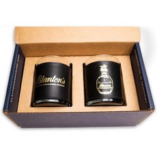 블랑톤 블랙 가죽 Wrap 위스키 유리잔 Set