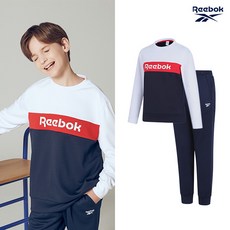 REEBOK 리복키즈 스트레치 트레이닝 2종세트 네이비 주니어용 170사이즈까지