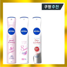 니베아 데오드란트 스프레이 펄앤뷰티 200ml 3종 여름용, 1개