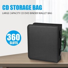  400 / 520 디스크 대용량 휴대용 지퍼 PU 가죽 CD DVD 지갑 홀더 가방 앨범 주최자 미디어 보관 케이스, 04 360 Capacity 