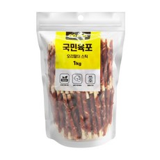 국민육포 오리말이스틱 1kg 애견 강아지 간식 육포, 1개 - 국민육포고구마스틱1kg