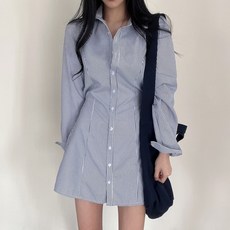 브랜리 셔츠원피스 롱셔츠 카라원피스