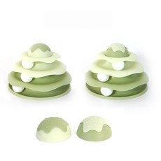 고양이 인터랙티브 타워 턴테이블 롤링 볼 지루함 해소 놀림 트랙, 1개, 4.Green grass 24cm