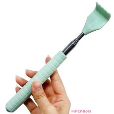 마카롱 효자손 접이식 휴대용 길이조절 등긁개, 1개, 민트