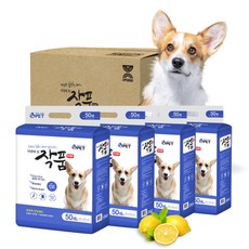 작품패드 50매 블루 x4개 강아지배변패드 배변유도 애견패드