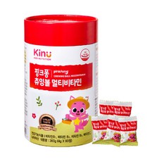 [KINU] 핑크퐁 츄잉볼 멀티비타민 360g (4g x 90정), 상세 설명 참조, 상세 설명 참조, 상세 설명 참조