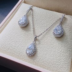크리스탈목걸이귀걸이세트