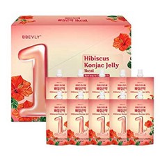 BBEVLY Hibiscus Konjac Jelly - Dietary Snack (10 pouches 5.29 oz), 1