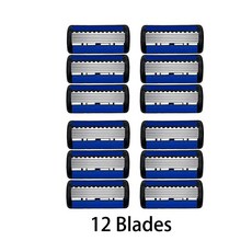 남성용 클래식 6 레이어 안전 면도기 여성 제모 면도날 면도기, 12 blades