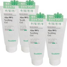 브링그린 알로에 99% 수딩젤 300ml, 4개