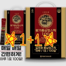 추석선물 개성인삼농협 왕가홍삼정스틱100 10g x 100포 2박스 (쇼핑백 포함), 2개