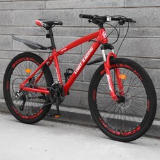 산악 MTB 자전거 남녀 공용 오프로드 레이싱 충격 흡수 가변 속도, 27단, Spoke Red