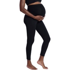 Motherhood Maternity 에센셜 스트레치 풀 렝스 시크릿 핏 벨리 여성용 레깅스 블랙 M