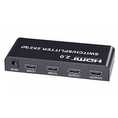 ELEVIEW 4K 60Hz HDR 지원 HDMI 분배기 분배기 2 입력 2 출력 음성 분리 (광 디지털 3.5mm 스테레오 오디오 출력) |, 단일상품