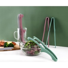 실리콘 웨이브 집게 주방 조리도구 디저트 서빙 요리 키친 다용도 집게, 베이직_그레이