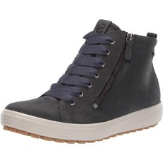 [앵클부츠 여성 240 사이즈] ECCO Women 's Soft 7 Tred Gore-tex High Chukka Boot Marine 38 M EU (7