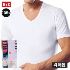 BYC 남자 골 반팔 런닝 4매입 BYCMZ 1903