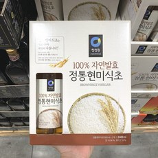 청정원 자연발효 정통 현미 식초, 3개, 800ml