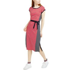 [타미힐피거]Colorblocked Striped Cotton Midi Dress드레스/원피스