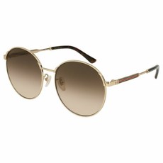 265102 / NEW Gucci GG 0206SK Sunglasses 003 Gold 100% AUTHENTIC