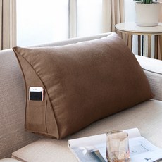 AOUDK 수유쿠션 쿠션 수유패드 수유시트 캔버스 등쿠션 등받이쿠션, 60*35*20cm, 카멜브라운