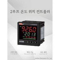 양방향 온도 디스플레이 알람 장치 PT100 듀얼채널 온도조절기, 2위치 제어 + 4-20mA 전송 출력 2개