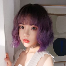 짧은단발물결펌