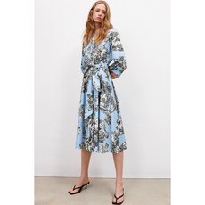 ZARA 자라 패턴 로브 원피스