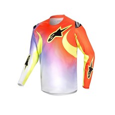Alpinestars 3773724-2029-XL: 청소년 레이서 루센트 저지 화이트/네온 레드/옐로우 플루오 XL, Alpinestars 3773724-2029-XL: 청