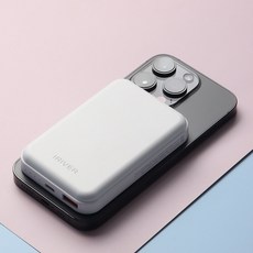 아이리버 무선 충전 맥세이프 휴대용 보조배터리 IMS-10000 화이트