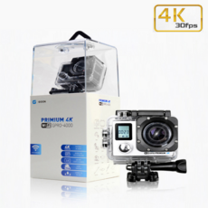 G GOON UHD 4K 바디캠 핸디캠 라이브캠 액션캠, GPRO-4000 실버