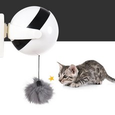 고양이 요요볼 움직이는 장난감, 화이트, 1개