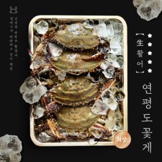 국내산 서해안 연평도 꽃게 싱싱한 활숫꽃게 활암꽃게, 숫꽃게 소 1kg(3-6미), 1세트