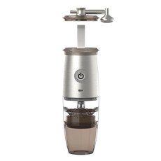 ANKRIC 커피메이커 휴대용 전기 커피 콩 분쇄기 가정용 작은 커피 콩 분쇄기는 손으로 만든 커피 기계가 될 수 있습니다. 커피머신, 금속 실버 업그레이드