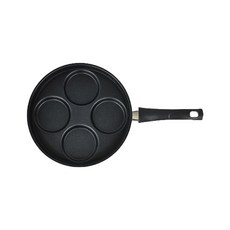 HC 계란 후라이팬 원형 4구 팬케이크 에그팬 브런치 대형 28CM, 1개