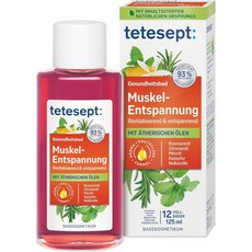 Tetesept 테테셉트 수딩 배스 코스메틱 추운계절용 레몬-민트-유칼립투스, 4개, 125ml