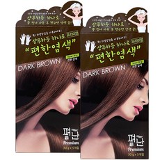  펴난 샴푸하듯 하나로 프리미엄 편한염색 30g 헤어컬러, 다크브라운, 10개 