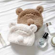 뽀글이 곰돌이 화장품 파우치