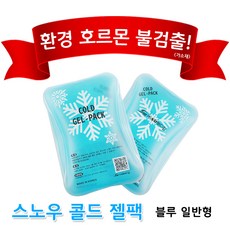 스노우 쿨팩 블루 일반타입 젤팩 아이스팩 냉찜질팩, 1개