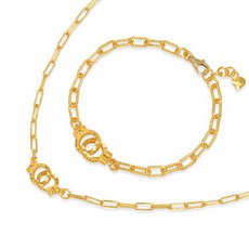 순금클립목걸이팔찌세트