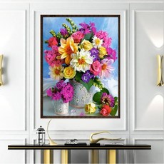 보석십자수꽃다발