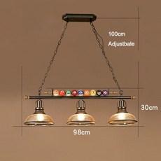 당구다이 당구게임 당구대대 당구대 미국 농촌 로프트 복고풍 산업 식탁 펜던트 조명 바 레스토랑 당구 테, 03 A-3