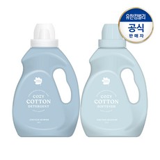 그린핑거 포근한 코튼 세탁세제 1.4L+포근한 코튼 섬유유연제 1.4L