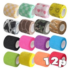 BLACKTAPE 그립테이프 밴드 5cm, 랜덤(12개), 12개