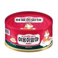 인터펫코리아 야옹이맘마 고양이 간식캔 160g, 흰살참치, 24개